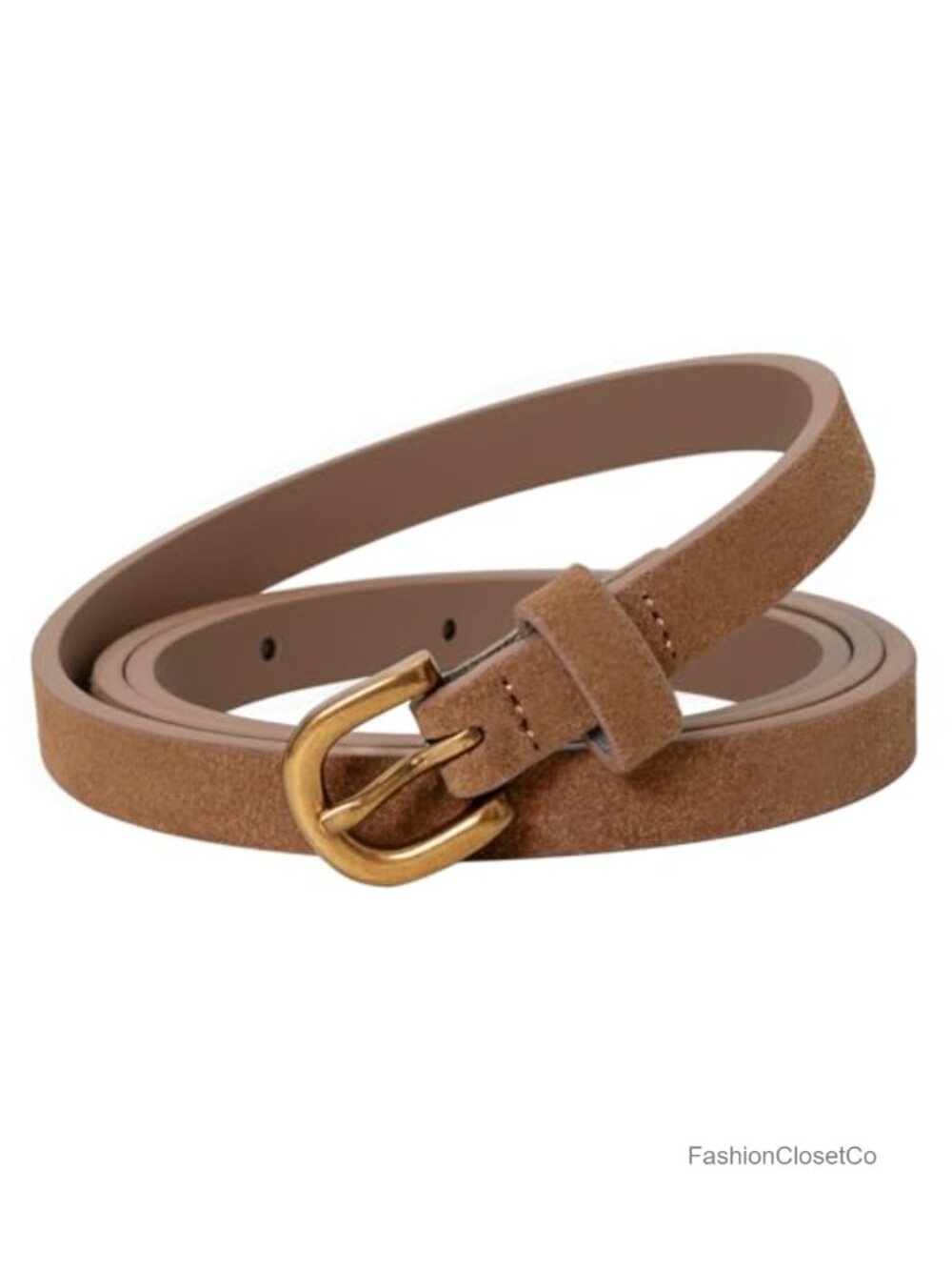 Leopard Print Leather Belt for Women Calf Hair Animal Skinny Waist Belt